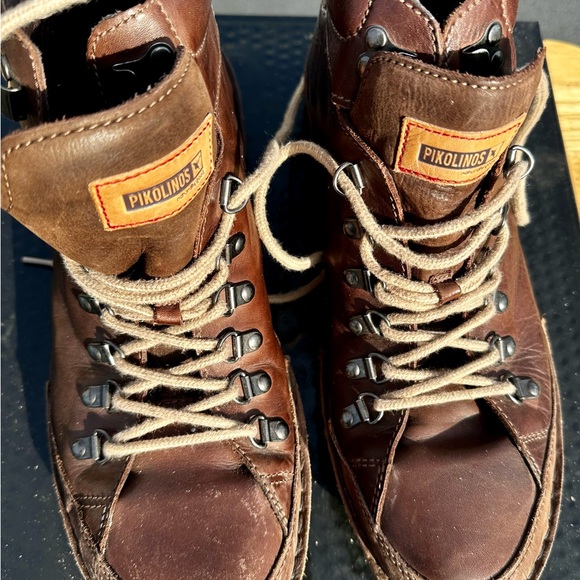 Pikolinos Men's Brown Lace Up Leather Boots Size EU = 44 / US = 10.5 / 11 - Picture 2 of 11